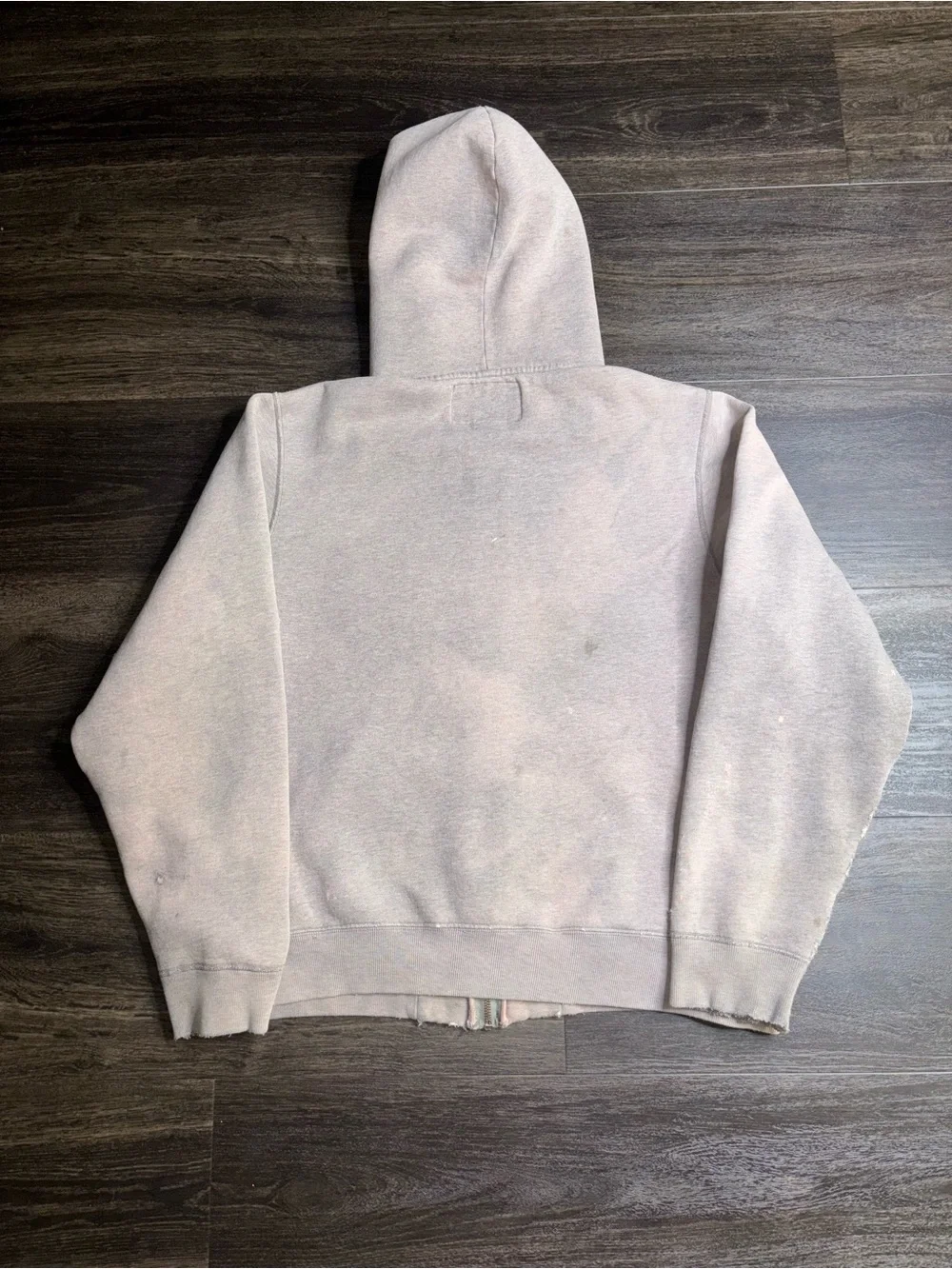 VTG Abercrombie & Fitch Hoodie Mens M Muscle 1892 Embroidered Full Zip Y2K Gray